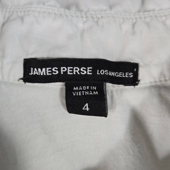 James Perse Poplin Shirt Button Down Double layered Fabric size 4 XL *Stain - Picture 4 of 12